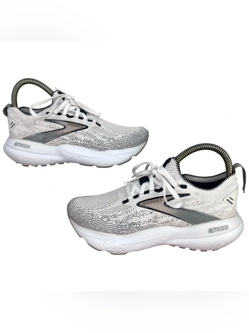 NWD Brooks Glycerin StealthFit 21 White Grey Black 1204101B135 Women’s Size 6.5